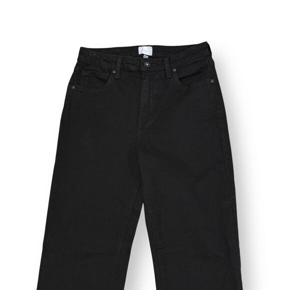 Jonathan Simkhai Black River High Rise Raw Hem Straight Leg Ankle Jeans Size 27 - Picture 3 of 10